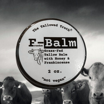 The Tallowed Truth F-Balm Tallow – Grass-fed, Grass-finished Tallow – 5 Ingredients Only – Canadian-made All-Purpose Tallow Balm – Made in Canada – For Face & Body (2 oz, Original)